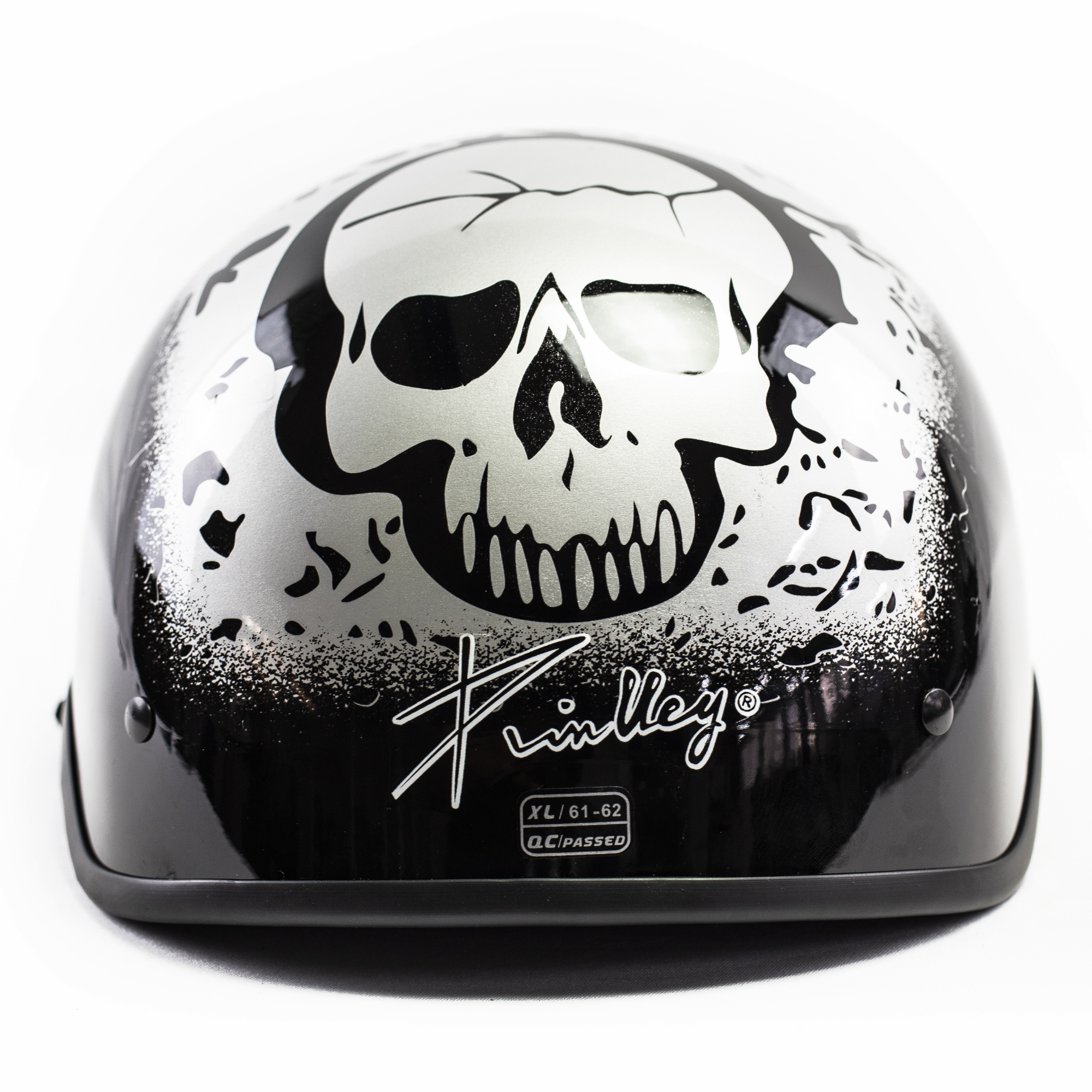 Foto 5 pulgar | Casco para Moto Kinlley Calavera color Negro Classic Talla Xl