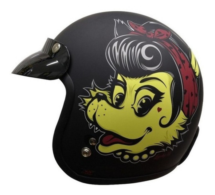 Casco Abierto Torc Miss Wolf color Negro Talla S