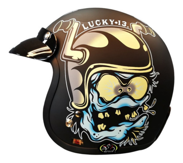 Casco Abierto Torc Blue Loco color Negro Talla L