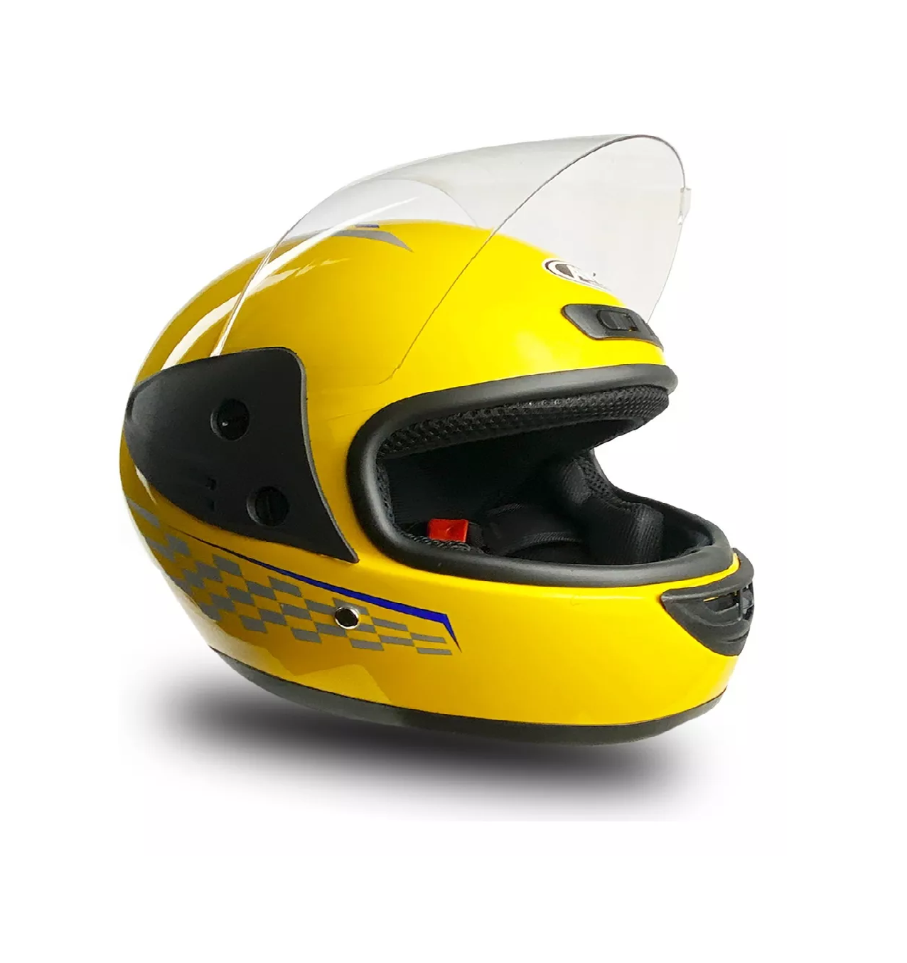 Casco Para Motocicleta Con Visor Protector Certificación Amarillo Talla L