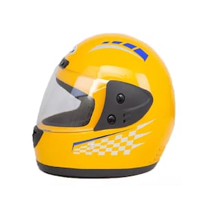 Foto 4 | Casco Para Motocicleta Con Visor Protector Certificación Amarillo Talla L