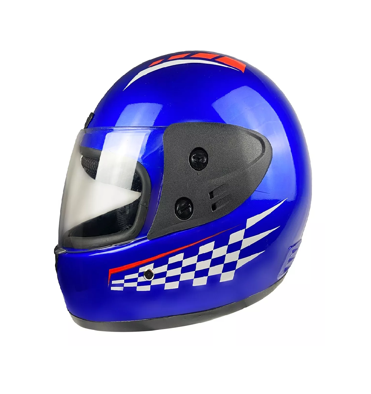 Casco Para Motocicleta Con Visor Protector Certificación  Azul Talla M