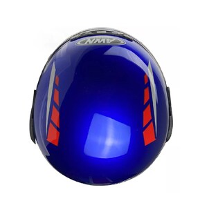 Foto 4 | Casco Para Motocicleta Con Visor Protector Certificación Azul Talla M