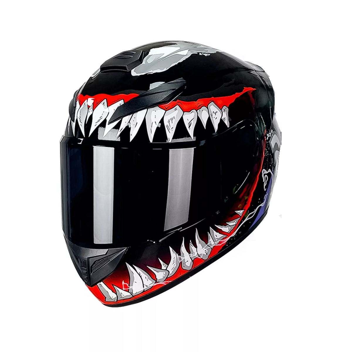 Casco Abatible Venom Eo Safe Imports ESI-10036 Negro