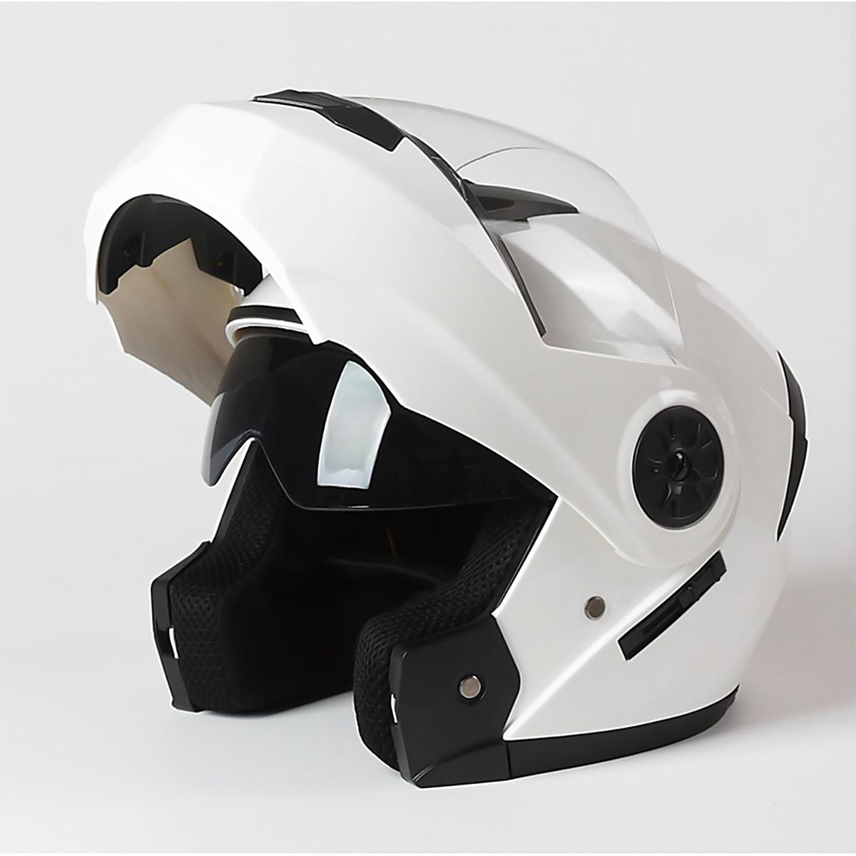 Foto 4 pulgar | Casco para Moto VentDepot Mxbsh-003 Blanco