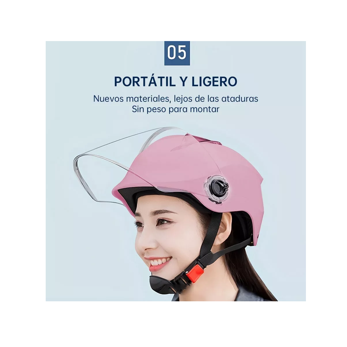 Foto 4 pulgar | Casco para Usar con Motocicleta Eléctrica Eo Safe Imports ESI-10038 Rosa