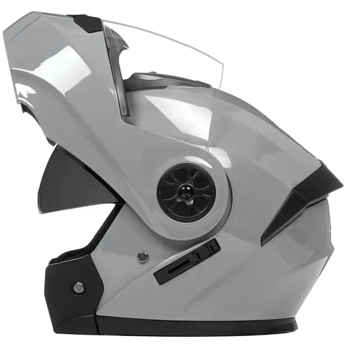 Foto 2 pulgar | Casco Ventdepot Gris Talla M para Motociclista