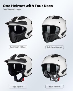 Foto 2 | Casco Ilm Blanco para Motociclista-Venta Internacional