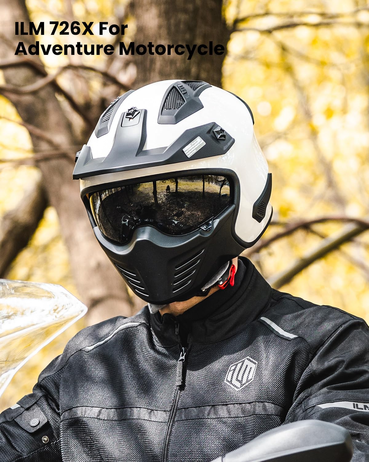 Foto 8 pulgar | Casco Ilm Blanco para Motociclista-Venta Internacional