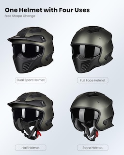 Foto 2 | Casco Ilm Verde para Motociclista-Venta Internacional