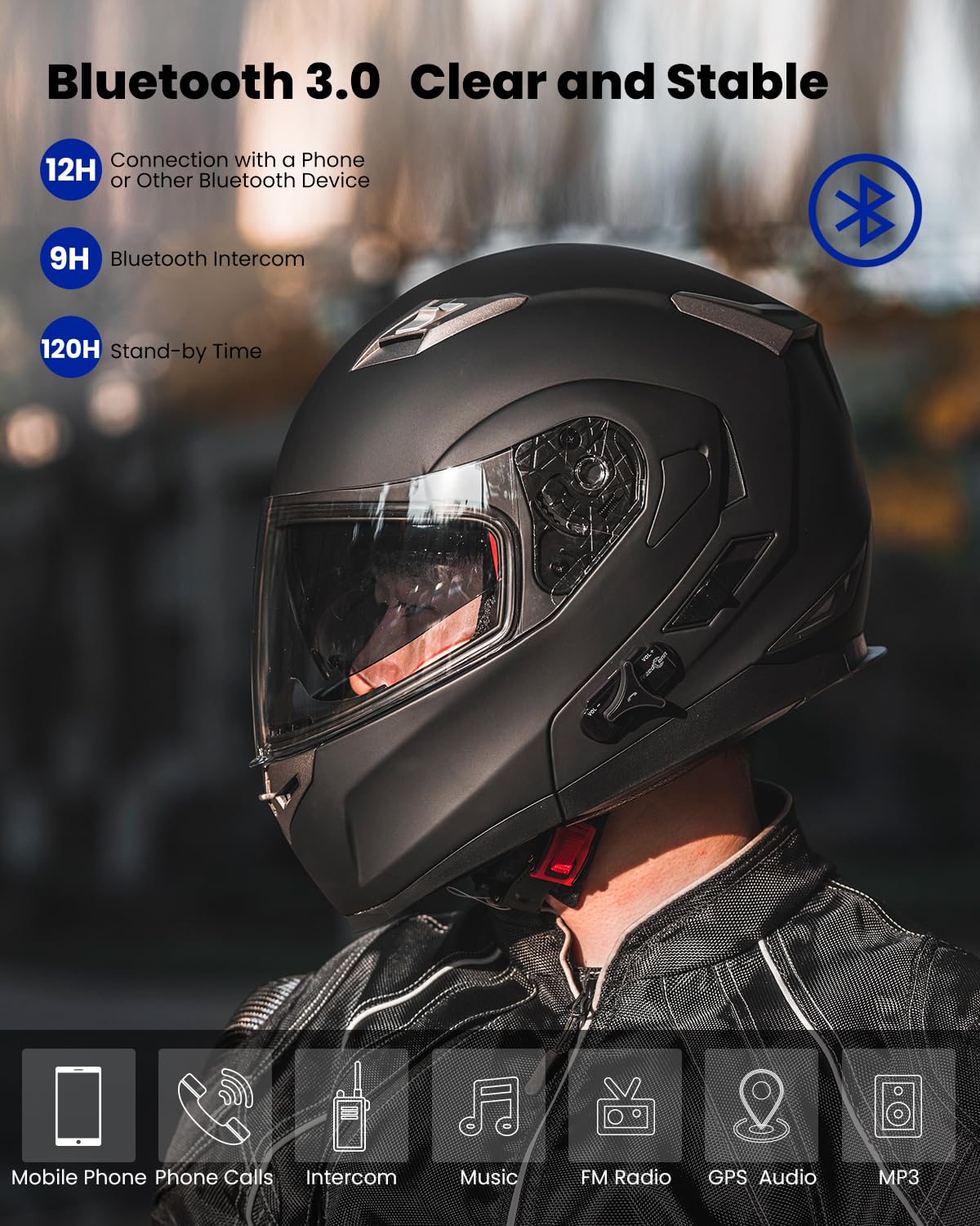 Foto 3 pulgar | Casco Ilm Negro para Motociclista-Venta Internacional