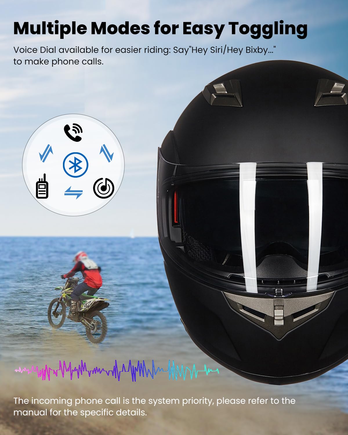 Foto 5 pulgar | Casco Ilm Negro para Motociclista-Venta Internacional