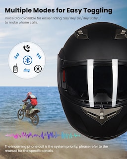 Foto 4 | Casco Ilm Negro para Motociclista-Venta Internacional