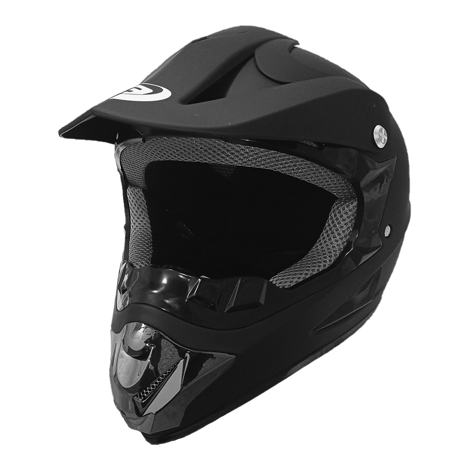 Casco Tipo Cross Classic Junior Colo Negro Mate Vintilacion Delantera Y Trasera
