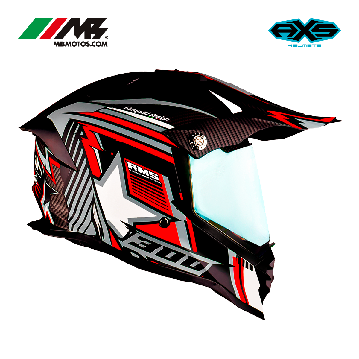 Foto 2 pulgar | Casco Para Motocicleta Axs Performance Beretta Rojo