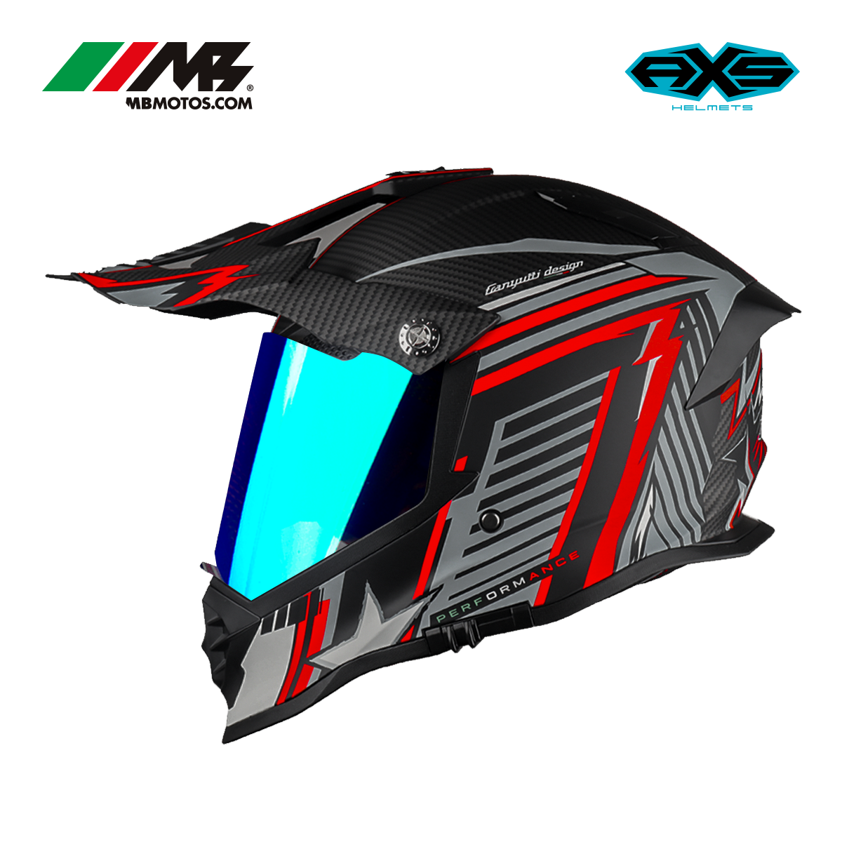 Foto 4 pulgar | Casco Para Motocicleta Axs Beretta Rojo