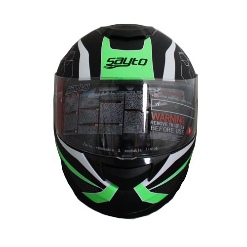 Foto 3 pulgar | Casco para Moto Sayto Pro Racer Integral Talla XL color Verde