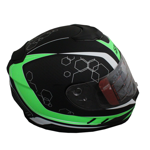 Foto 5 pulgar | Casco para Moto Sayto Pro Racer Integral Talla XL color Verde