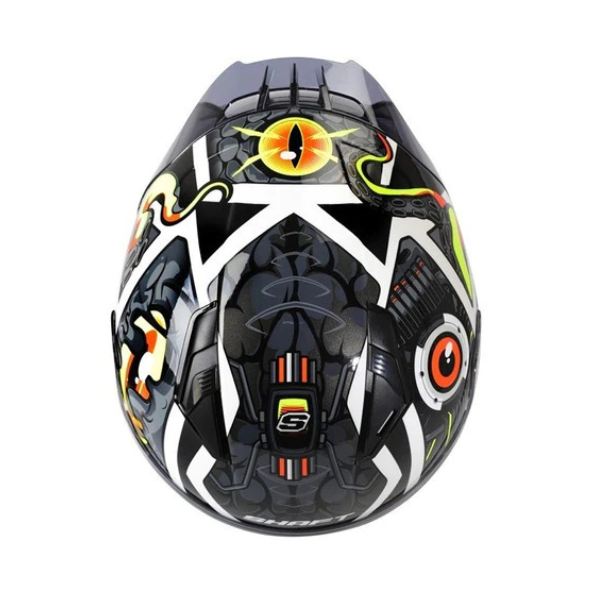 Foto 3 pulgar | Casco para Moto Shaft Comic Monster color Negro Integral Talla Xl