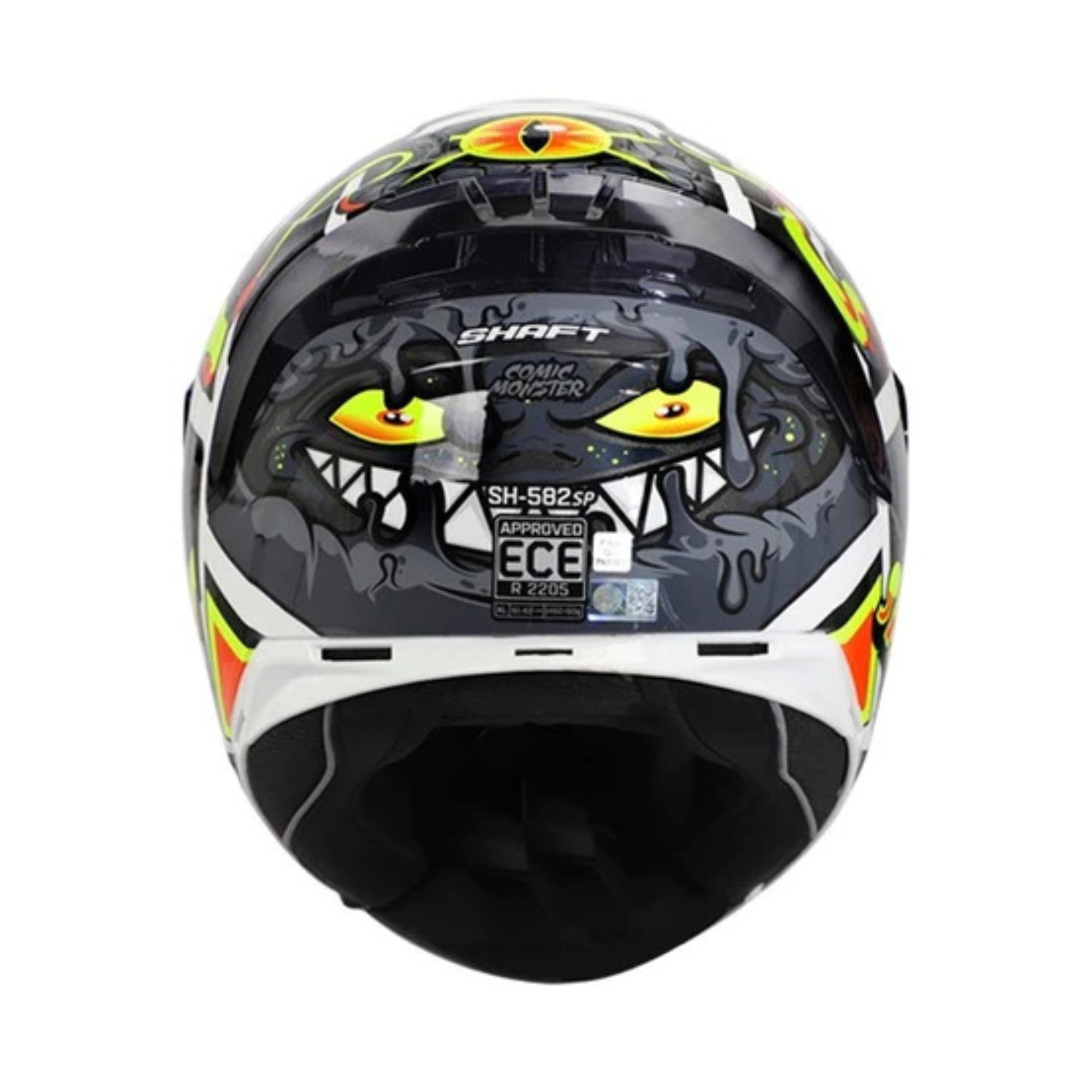 Foto 4 pulgar | Casco para Moto Shaft Comic Monster color Negro Integral Talla Xl