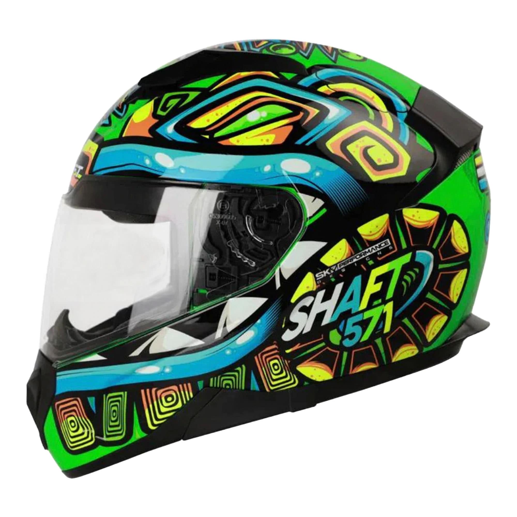 Casco para Moto Shaft Chacal color Verde Integral Talla L $2,425