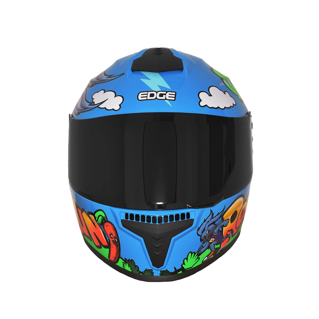 Casco Integral Para Moto Edge Helmets Oficial Revenge Azul Certificado