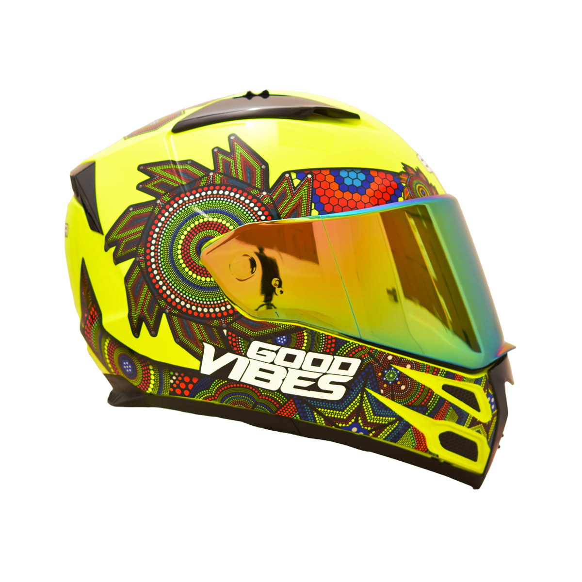 Foto 5 pulgar | Casco Integral Para Moto Edge Helmets Oficial Xamma Verde Certificado Dot Talla L