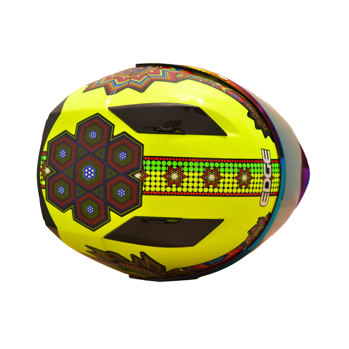 Foto 6 pulgar | Casco Integral Para Moto Edge Helmets Oficial Xamma Verde Certificado Dot Talla L