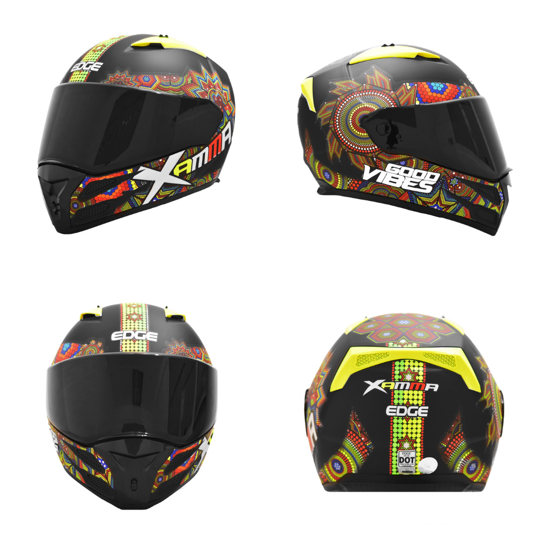 Foto 1 | Casco Integral para Moto Edge  Xamma Negro Certificado Dot