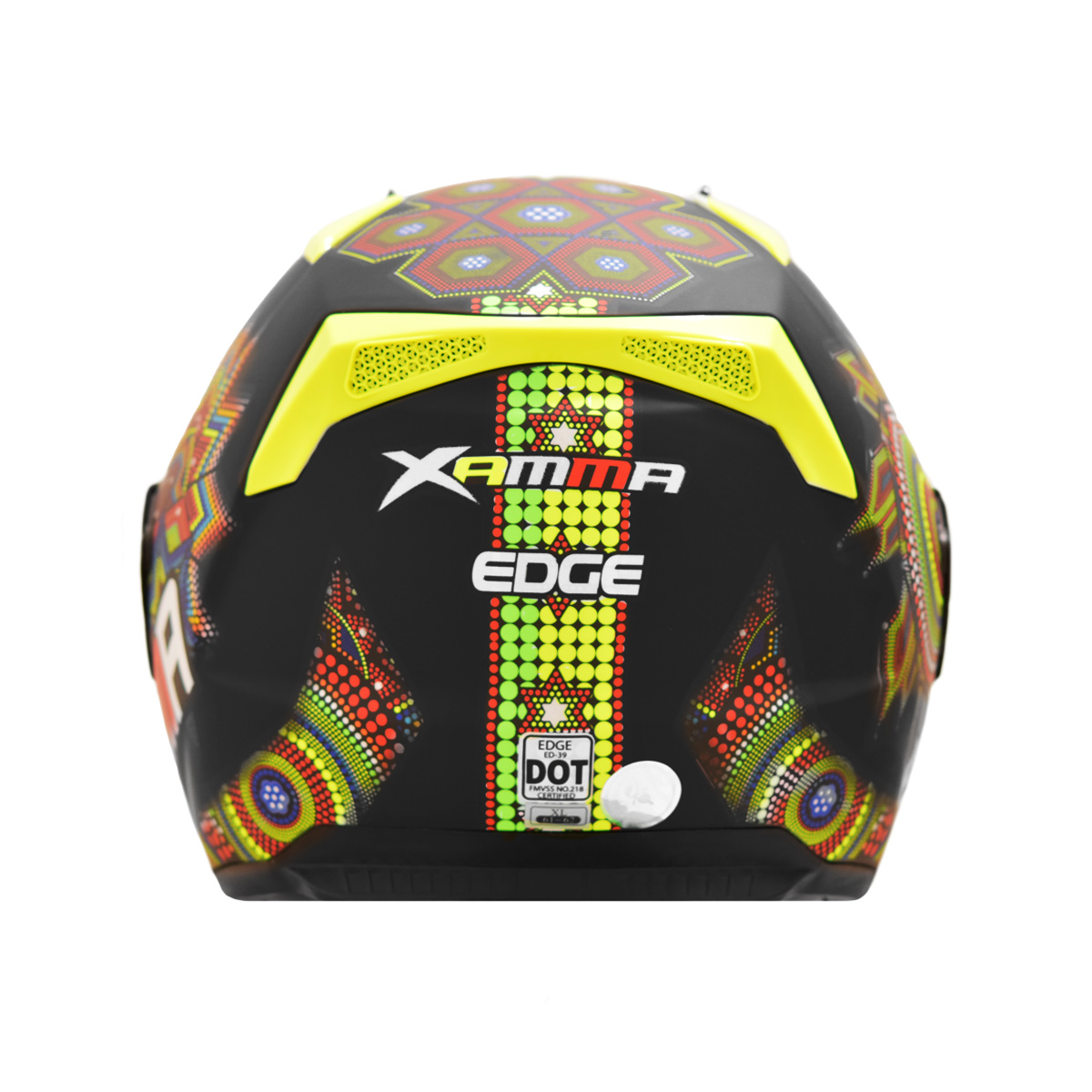 Foto 5 pulgar | Casco Integral para Moto Edge  Xamma Negro Certificado Dot