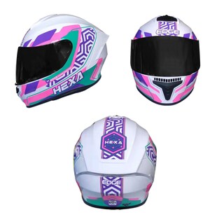 Foto 1 | Casco Integral Para Moto Edge Helmets Oficial Hexa color Rosa Certificado Dot Talla S