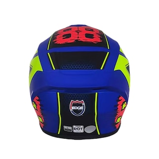 Foto 3 | Casco Integral Para Moto Edge Helmets Oficial Master 88 Neón Certificado Dot Talla M