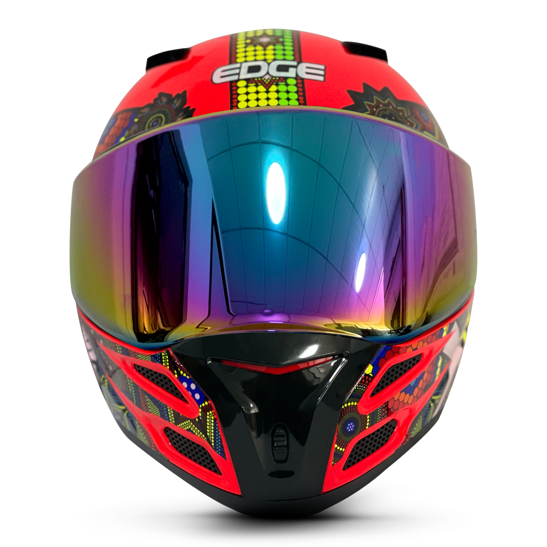 Foto 4 pulgar | Casco Integral Edge XAMMA color Rojo Talla G