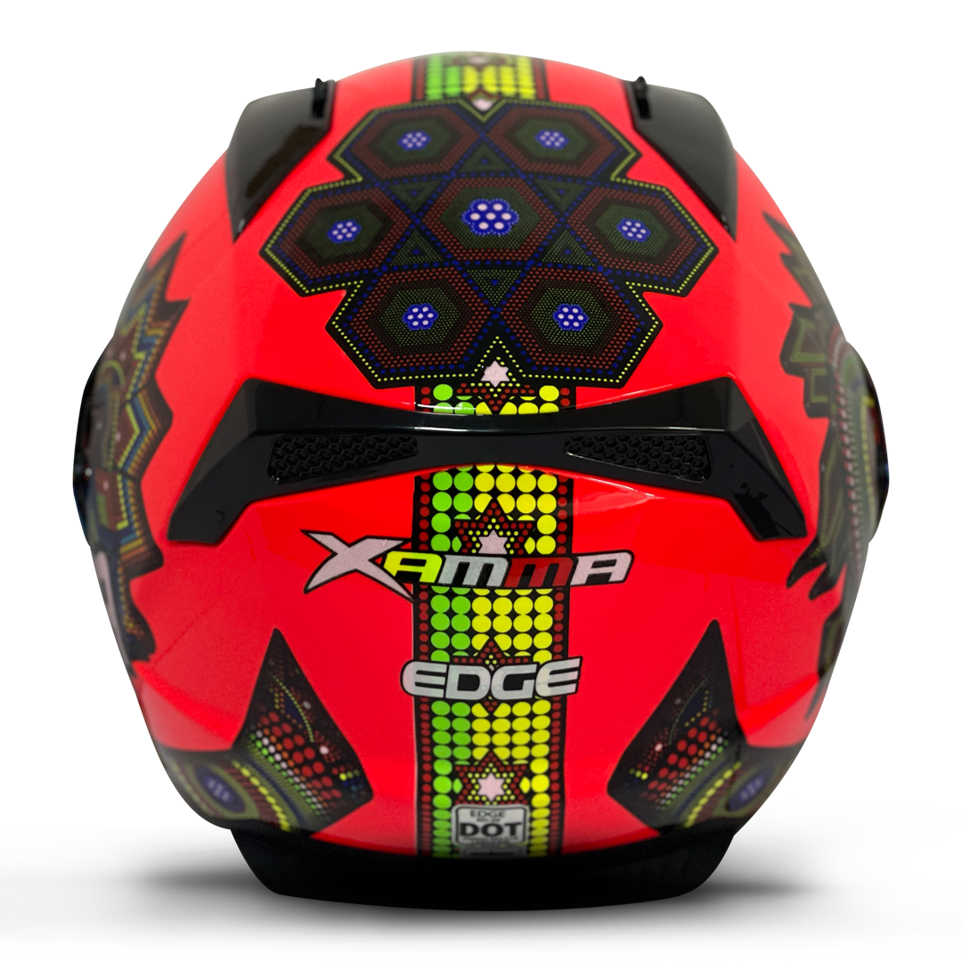 Foto 5 pulgar | Casco Integral Edge XAMMA color Rojo Talla G