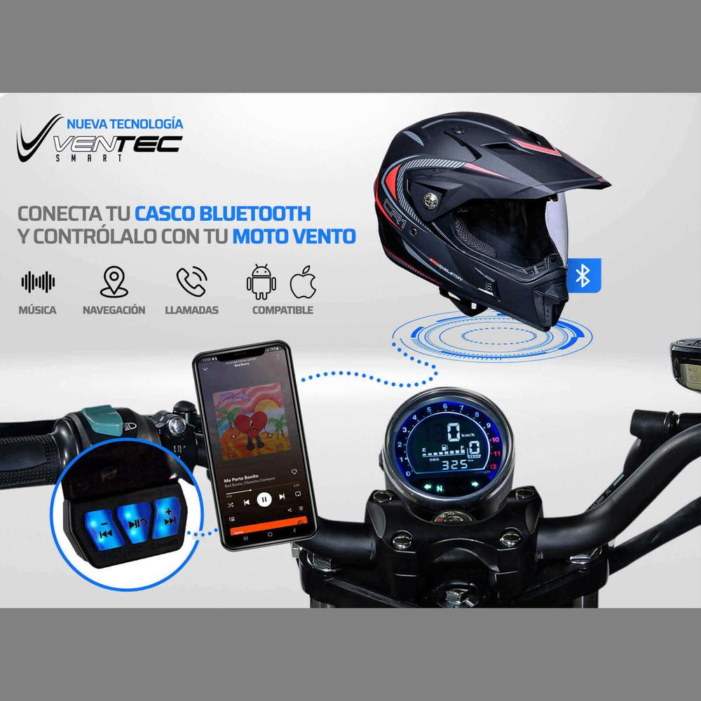 Foto 9 pulgar | Casco para Motociclista Vento Exoskeleton Cr1 con Bluetooth Talla M