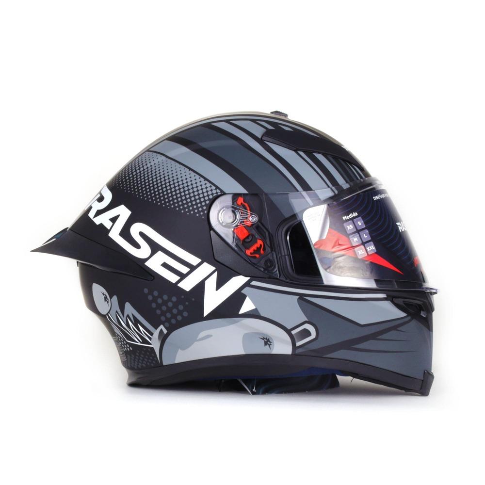 Foto 2 | Casco para Motociclista Rasen CAS-CER-10101 Negro con Gris