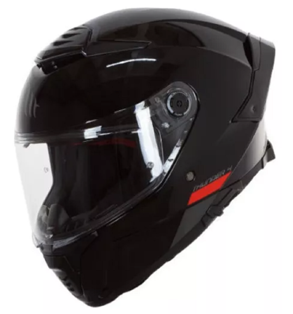 Foto 2 pulgar | Casco Para Moto Mt Helmets Thunder 4sv A1 Solid Negro Gloss