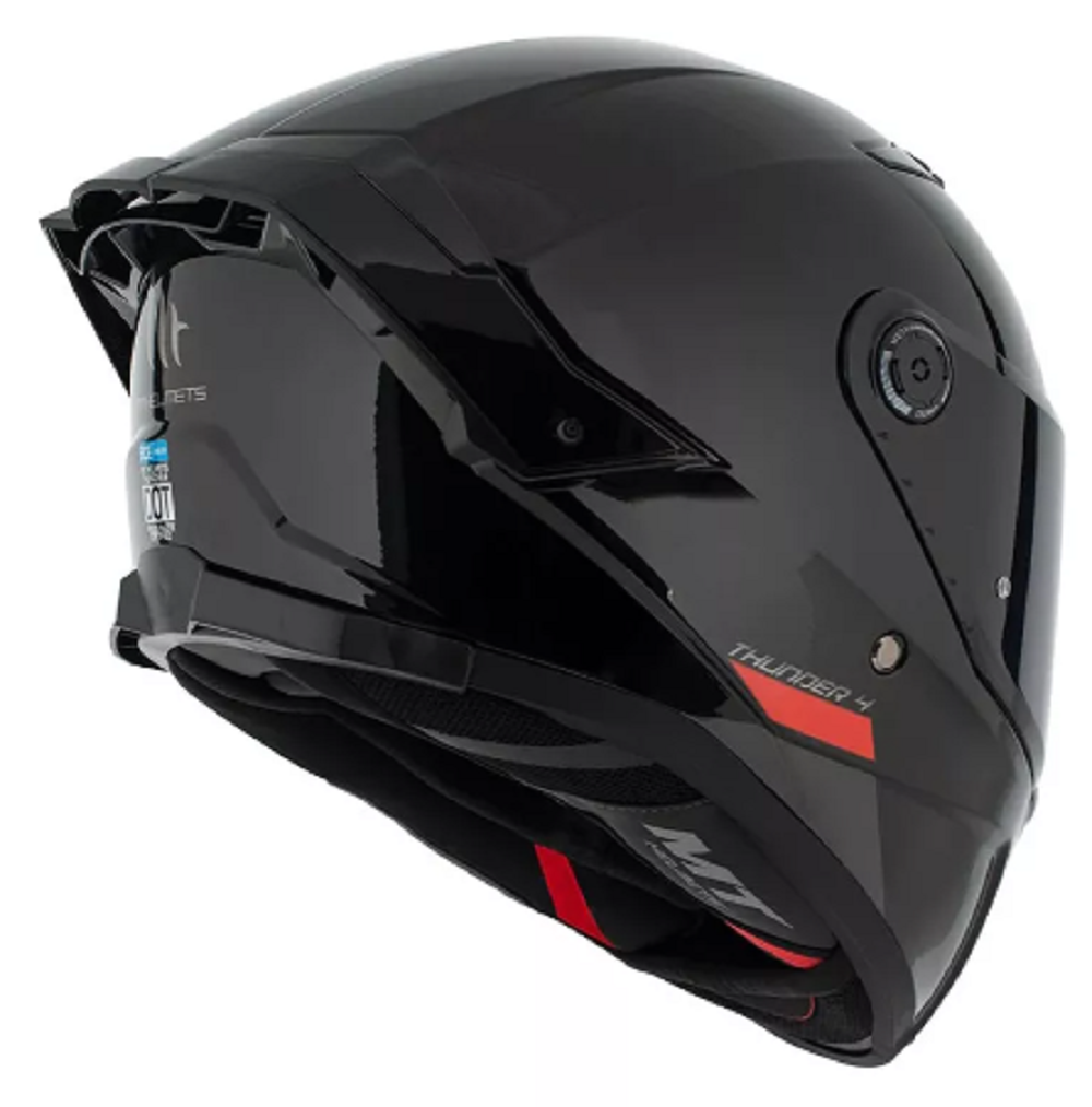 Foto 3 pulgar | Casco Para Moto Mt Helmets Thunder 4sv A1 Solid Negro Gloss