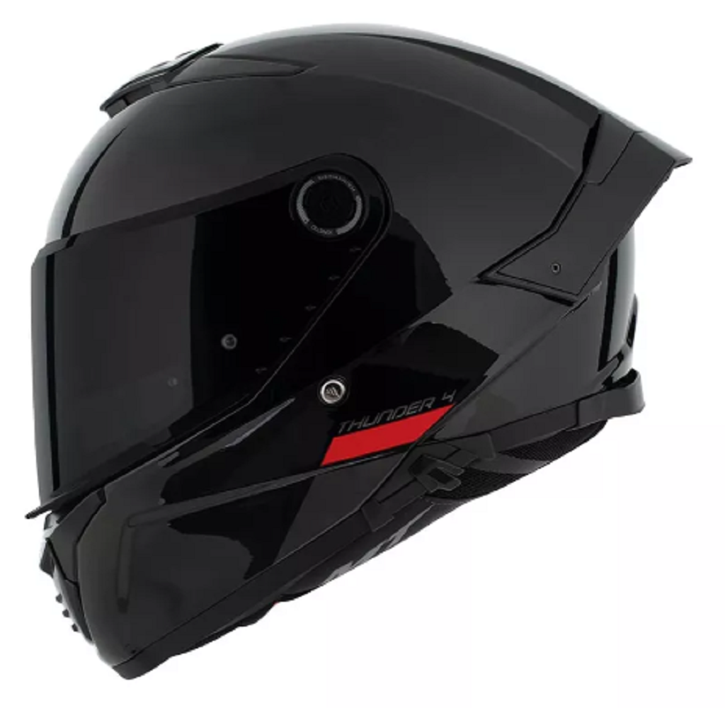 Foto 4 pulgar | Casco Para Moto Mt Helmets Thunder 4sv A1 Solid Negro Gloss