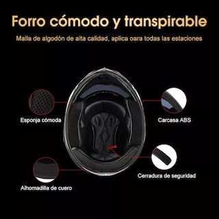 Foto 3 | Casco para Motociclista Eo Safe Imports ESI-7960 color Negro Visor Abatible