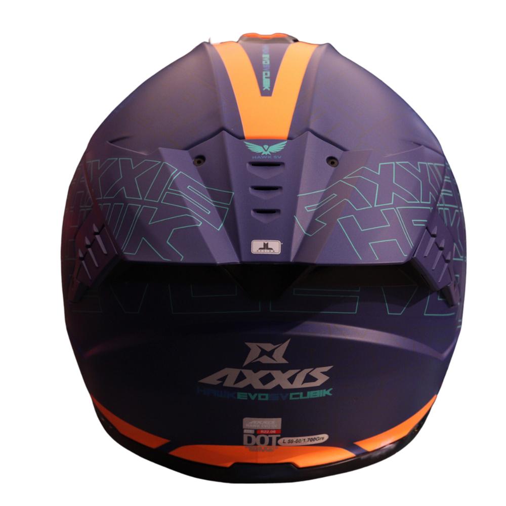 Foto 4 pulgar | Casco Para Moto Axxis Talla S Hawk Cubik C7 Color Azul