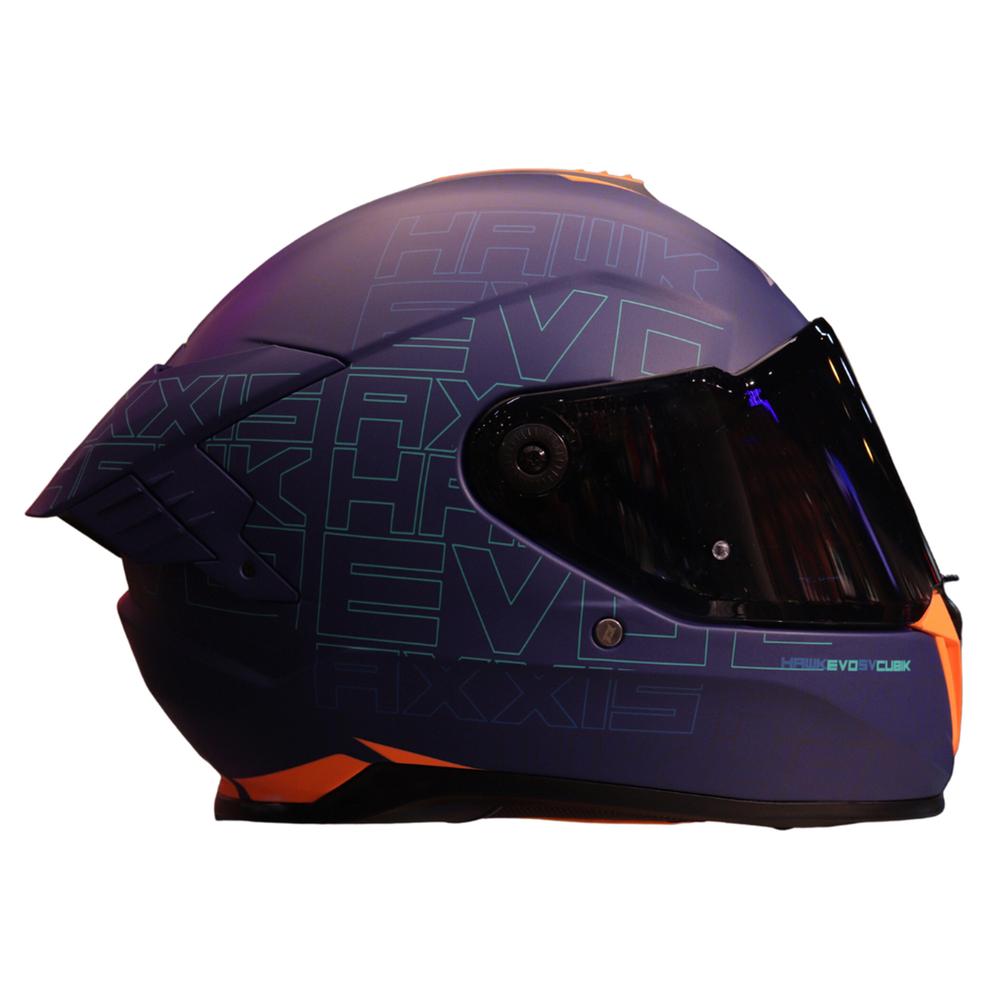 Foto 5 pulgar | Casco Para Moto Axxis Talla S Hawk Cubik C7 Color Azul