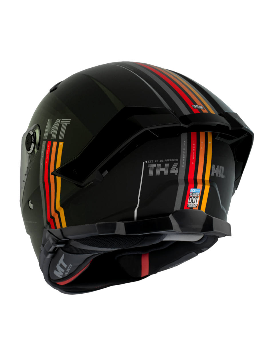 Foto 4 pulgar | Casco para Motociclista MT Helmets Thunder 4SV color Negro