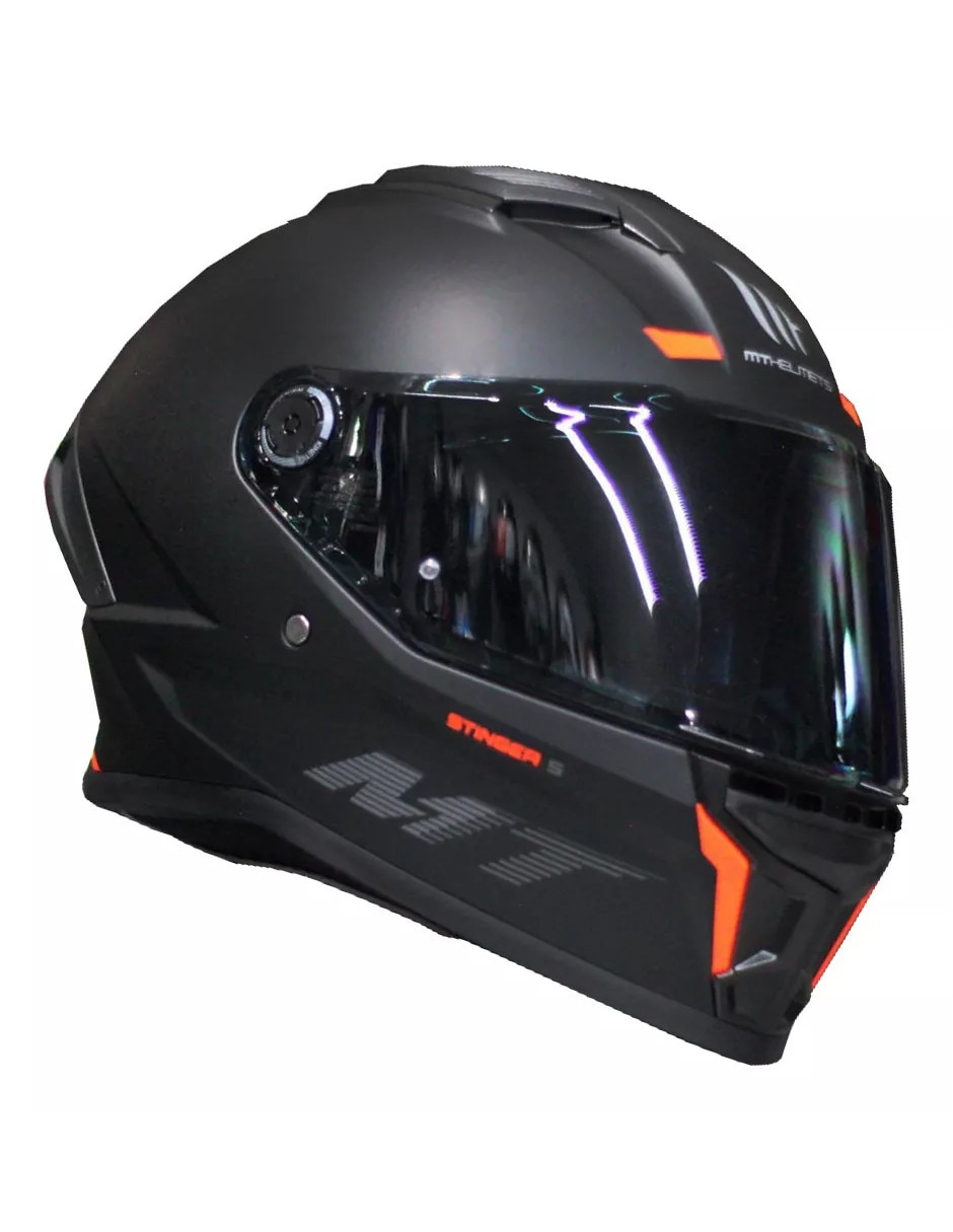 Casco para Motociclista MT Helmets Stinger 2 Solid color Negro $1,795