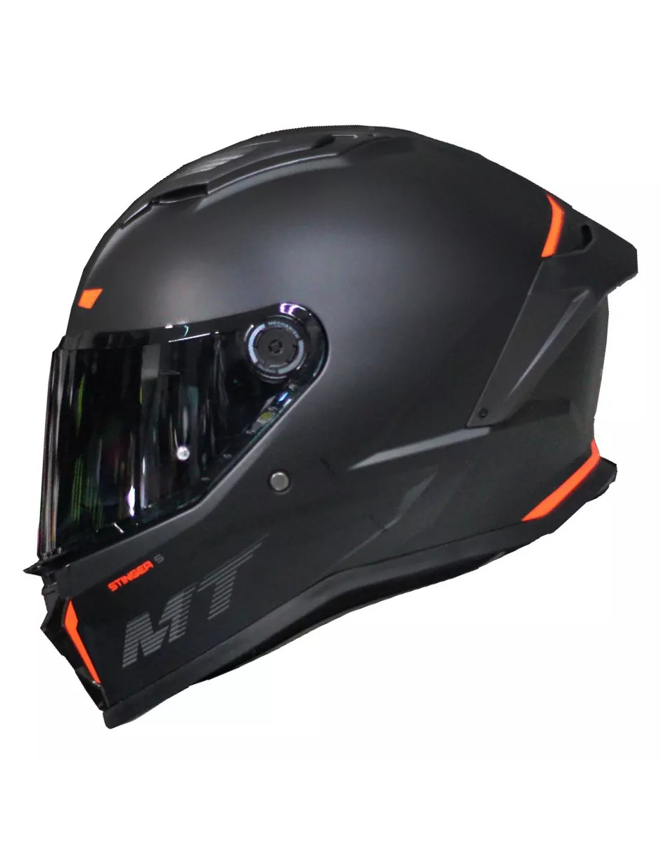 Foto 4 | Casco para Motociclista MT Helmets Stinger 2 Solid color Negro