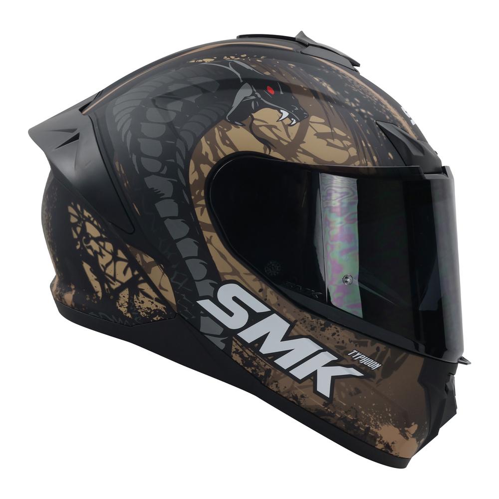 Casco Smk Typhoon color Dorado para Motociclista