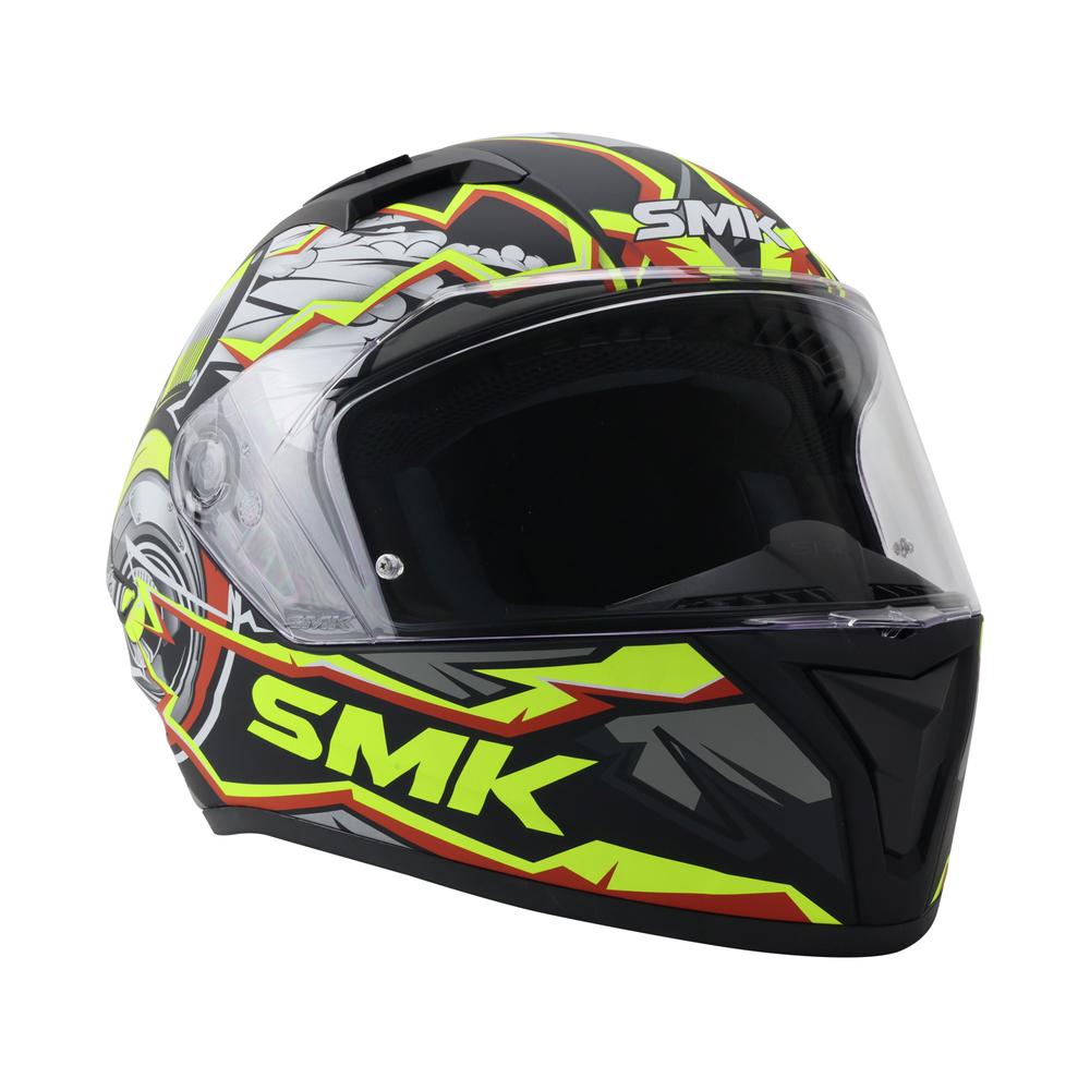 Foto 4 pulgar | Casco Smk Stellar color Amarillo para Motociclista