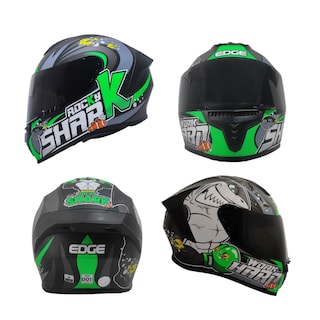 Foto 2 | Casco Edge Shark color Verde Talla L para Motociclista