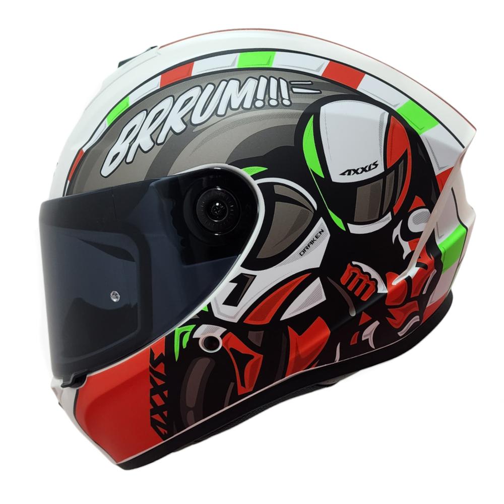 Casco para Moto Rojo Matte Draken Sprint Axxis