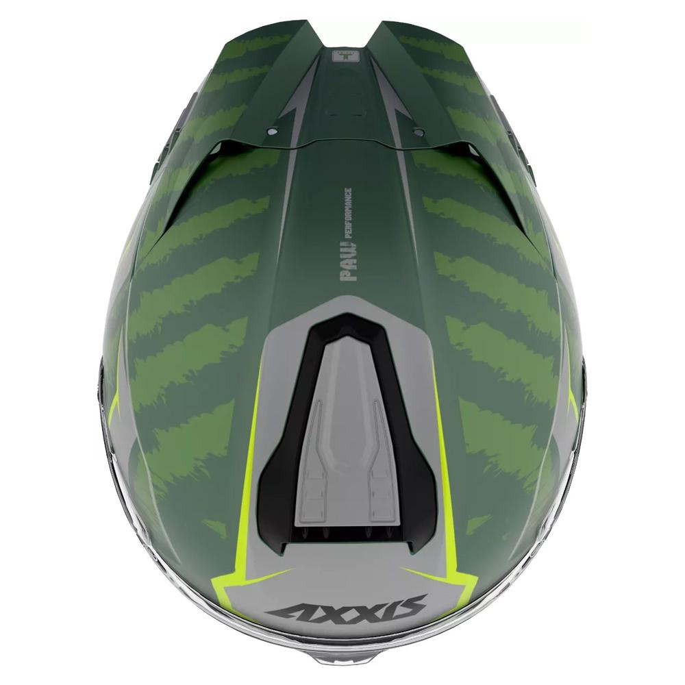 Foto 5 pulgar | Casco Verde Mate Talla M Hawk Paw C6 Axxis para Moto